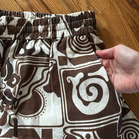 Mara Hoffman Jackie Pant Straight Leg Elastic Waistband Drawstring Abrazo Hemp - Picture 11 of 12